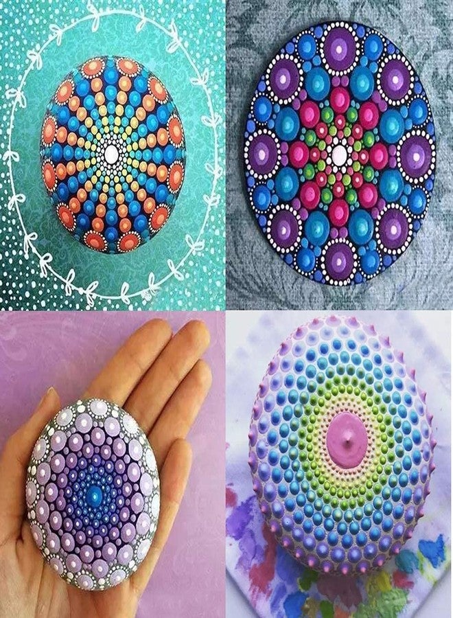 URBAN BOX Dotting Tools 9Pcs Ball Embossing Stylus Set for Mandala Rock Painting Pottery Clay Modeling Carbon Transfer Paper Nail Art Ornaments Art Craft DIY(4 Ball Tools & 5 Acrylic Dotting Tools) - Image 5